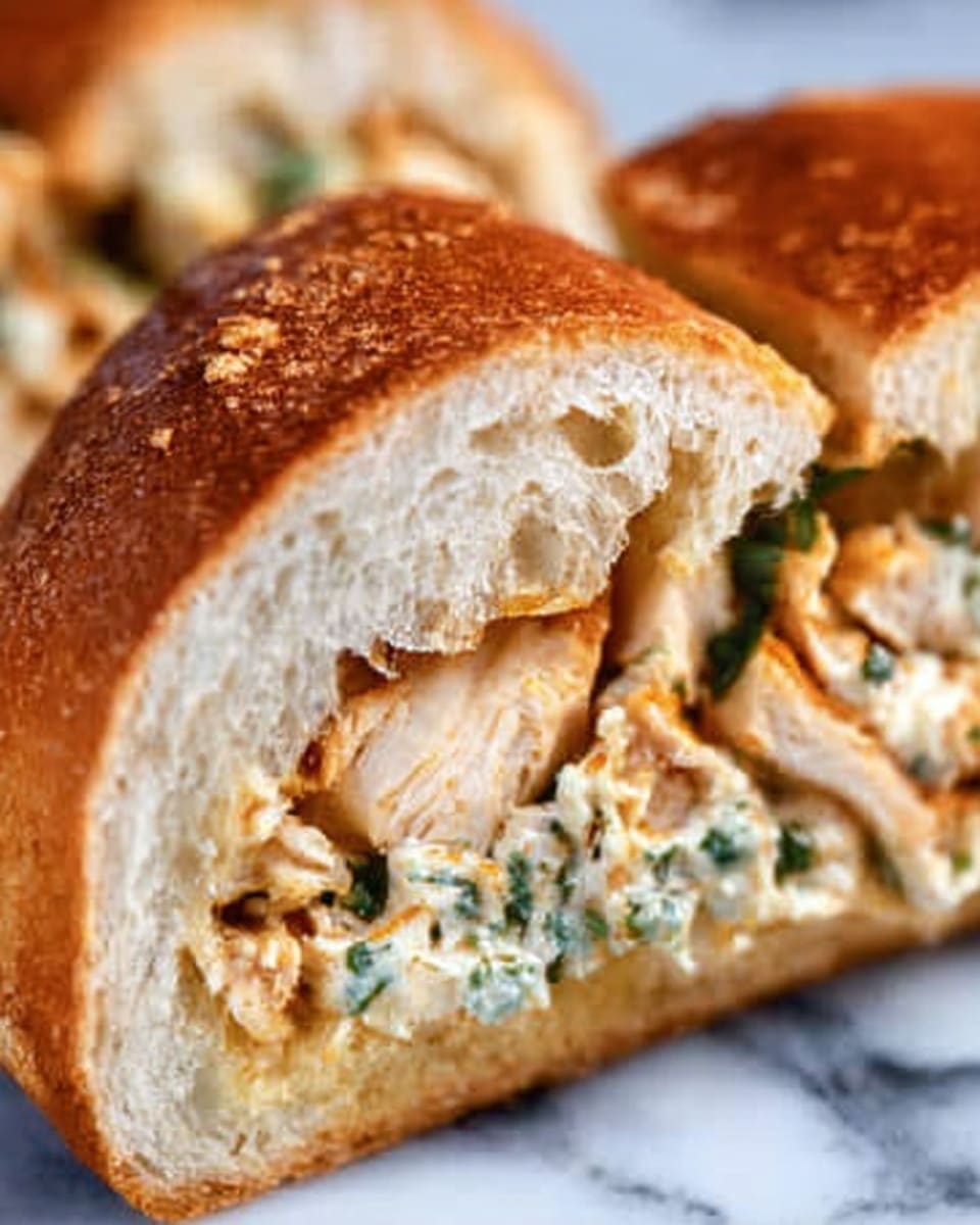 Chicken Stuffed French Bread Recipe - Recipe Image