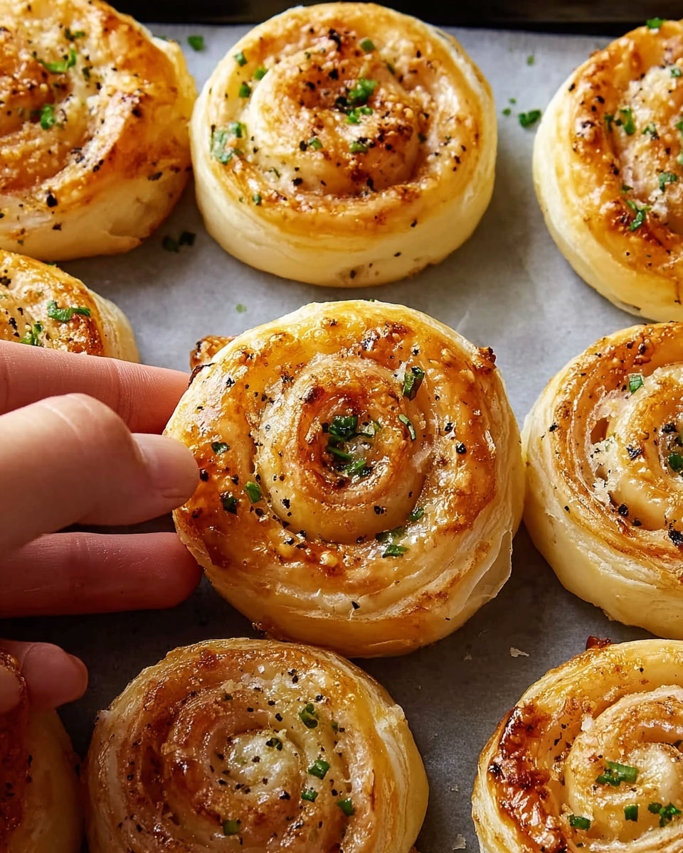 Ham and Cheese Puff Pastry Pinwheels Recipe - Recipe Image