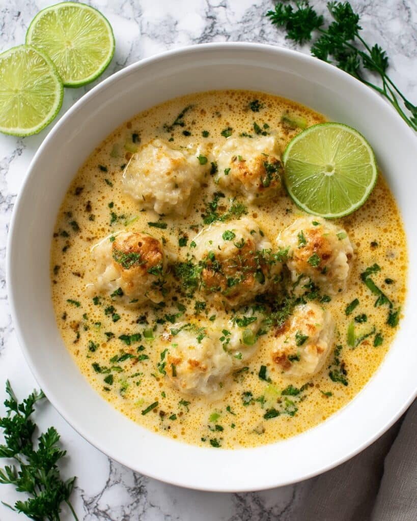 Thai Red Curry Dumpling Soup Recipe