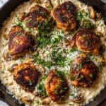 One-Pan Creamy Parmesan Chicken & Rice Recipe