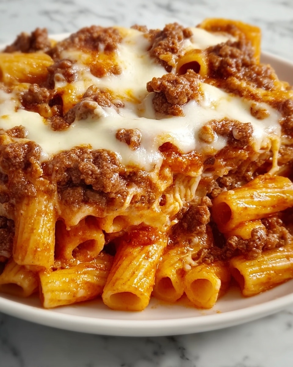 Cheesy Baked Beef Pasta Recipe 5 Cheesy Baked Beef Pasta Recipe - Recipe Image