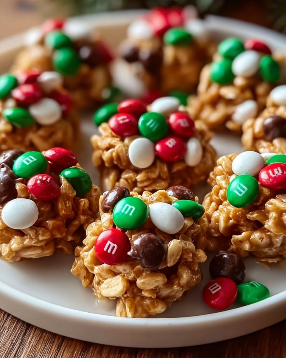 Christmas M&M Peanut Butter Clusters Recipe 5 Christmas M&M Peanut Butter Clusters Recipe - Recipe Image
