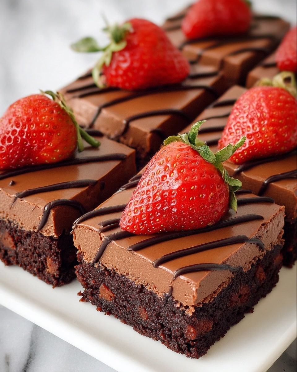 Chocolate-Covered Strawberry Brownies Recipe - Recipe Image