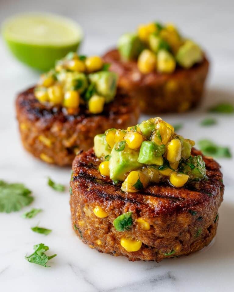 Chicken Burgers with Avocado Corn Salsa Recipe