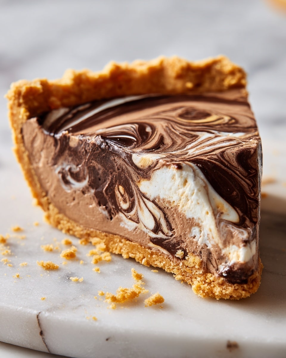 No-Bake Chocolate Peanut Butter Swirl Pie Recipe