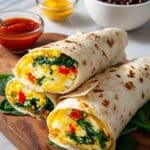 Egg and Spinach Breakfast Wrap Recipe
