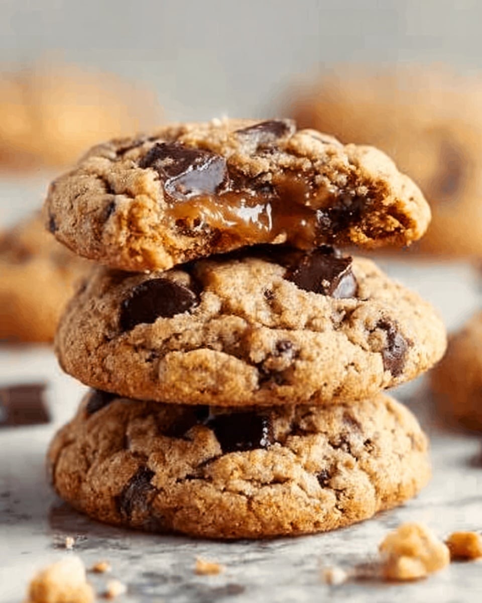 Peanut Butter Chocolate Caramel Cookies Recipe - Recipe Image