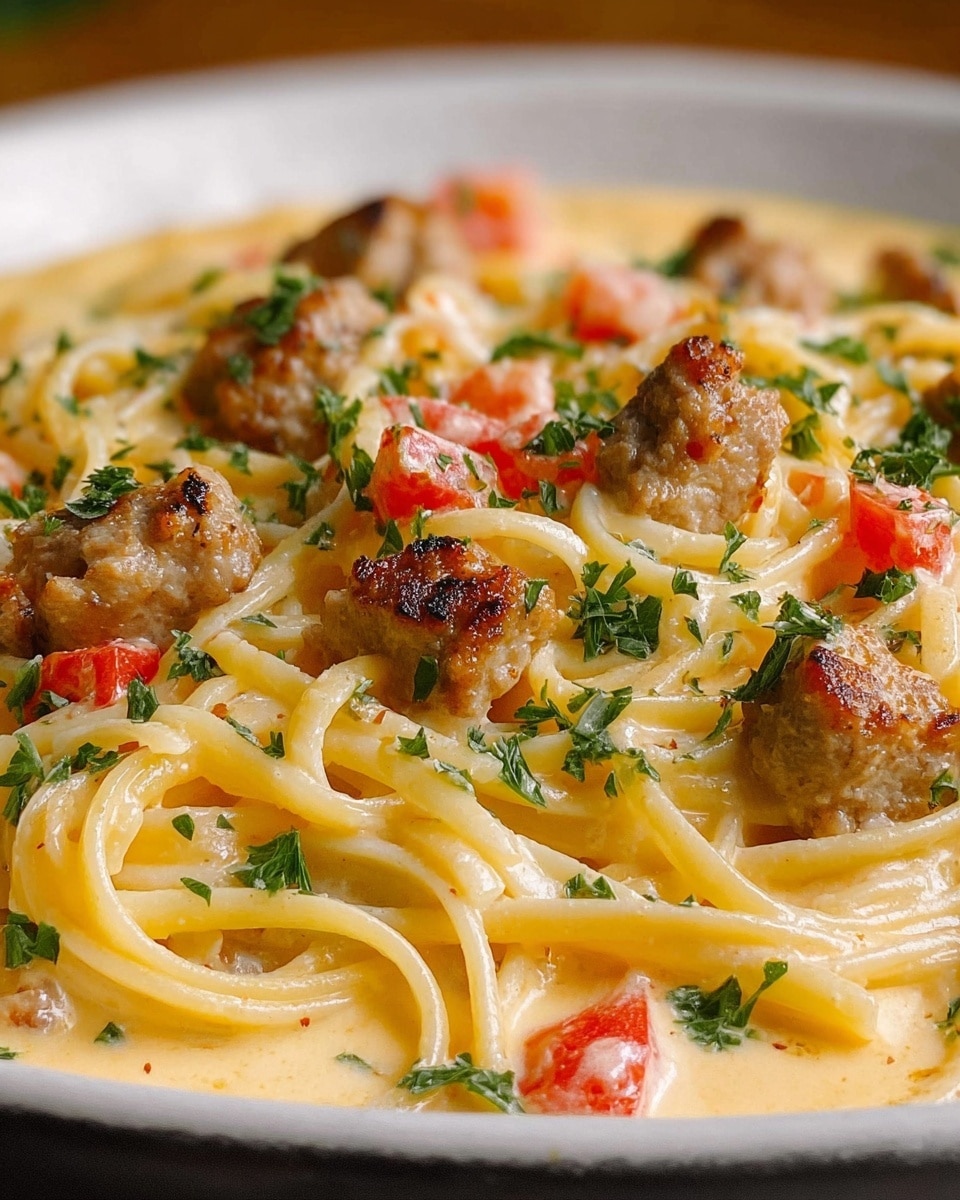 Creamy Italian Ground Beef Spaghetti Recipe - Recipe Image