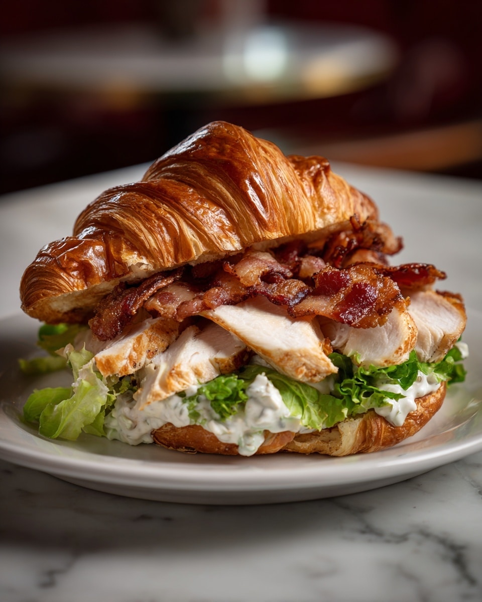 Chicken Caesar Croissant Sandwich Recipe