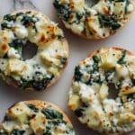 Cheesy Spinach-Artichoke Bagels Recipe