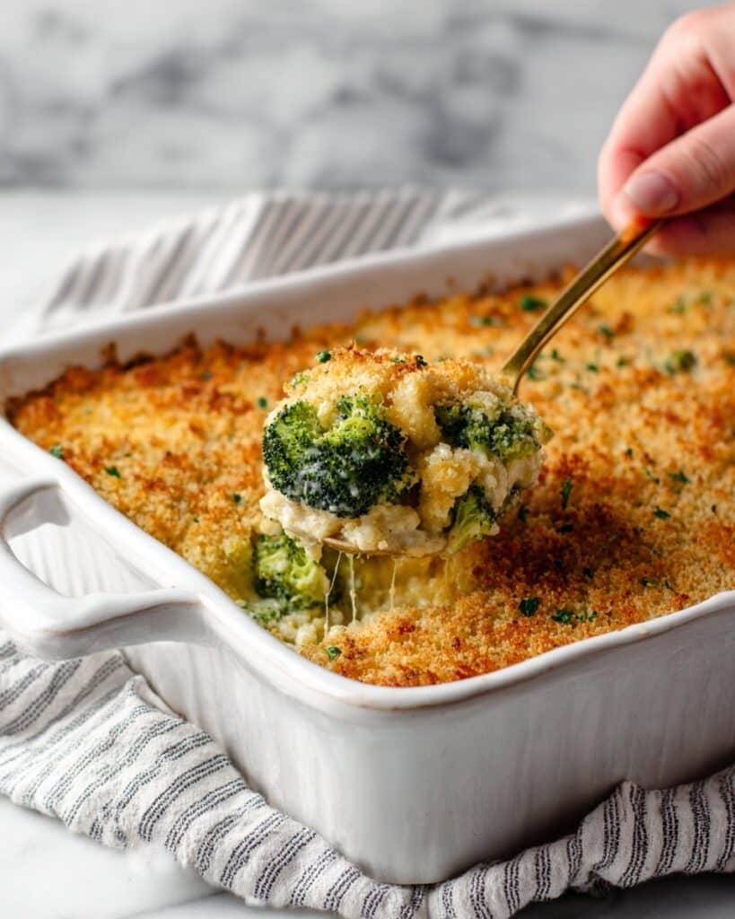 Creamy Chicken and Rice Casserole with Cheddar and Broccoli Recipe