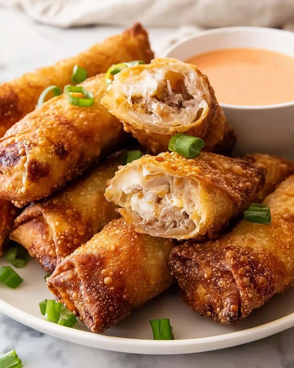 Air Fryer Crab Cake Egg Rolls with Fire Sauce Recipe - Recipe Image