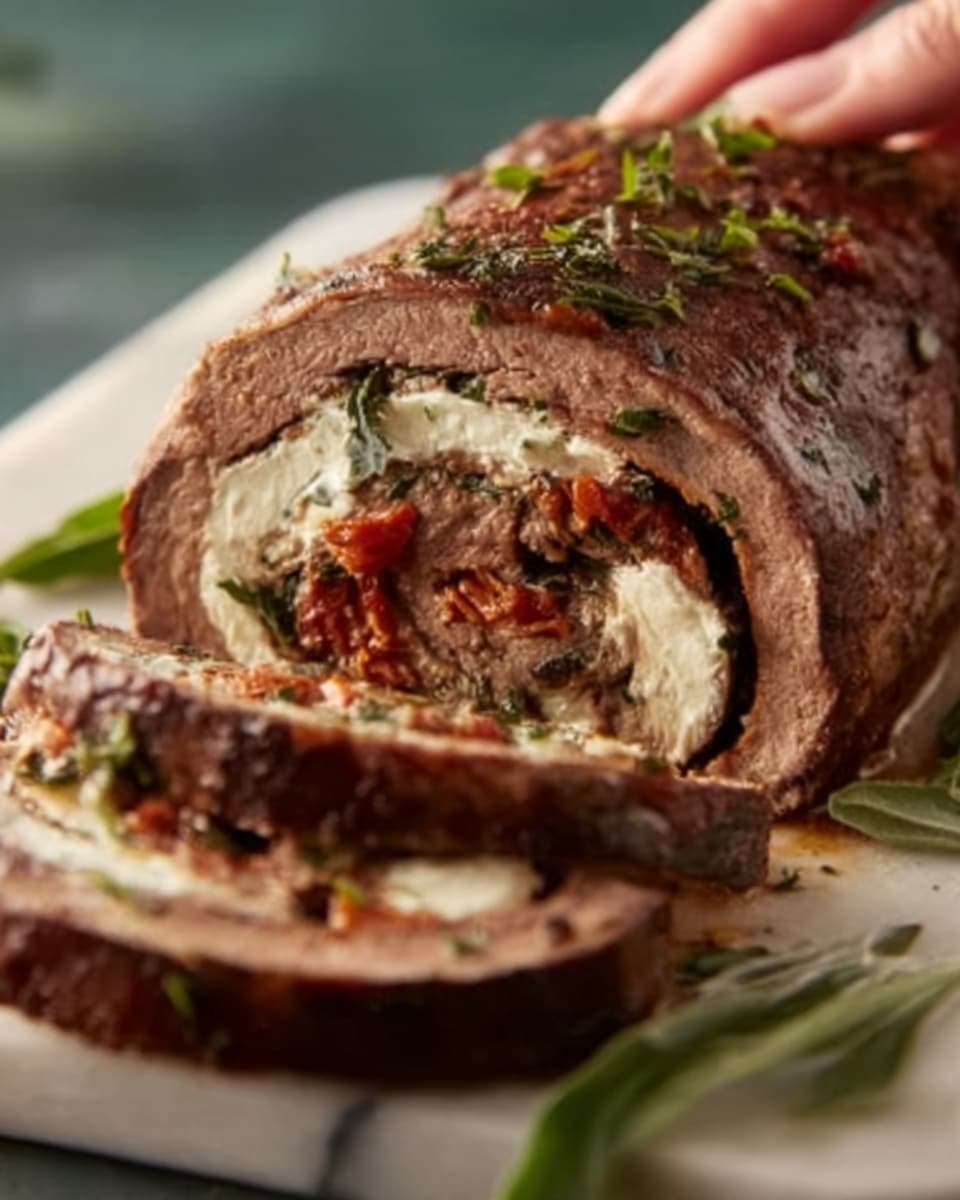 Italian Stuffed Flank Steak Recipe - Recipe Image