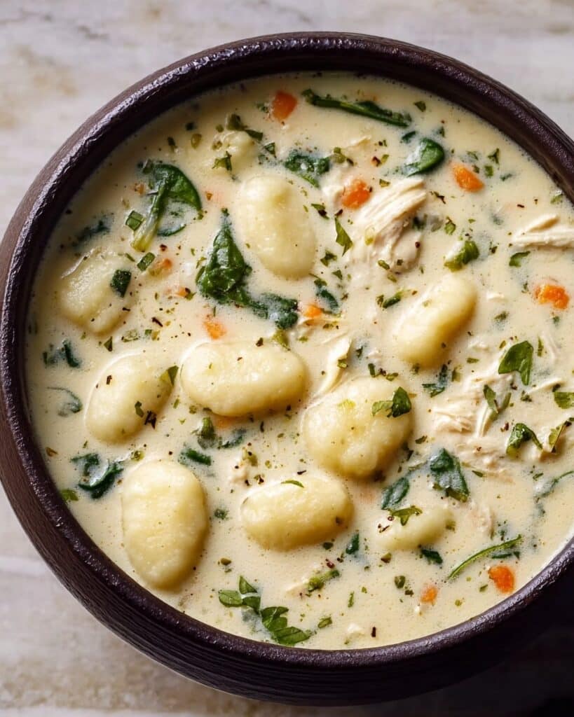 Creamy Garlic Chicken Gnocchi Soup Recipe