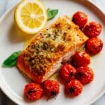 Pesto Parmesan Crusted Baked Salmon Recipe