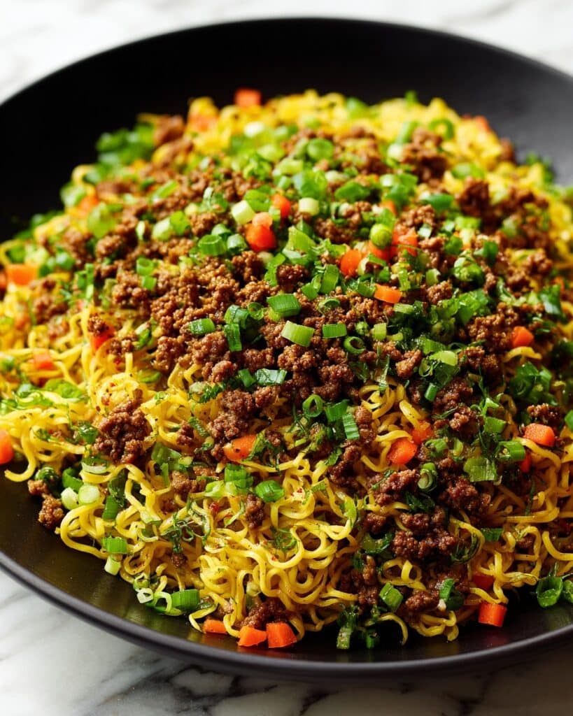 Ground Beef Ramen Skillet Recipe