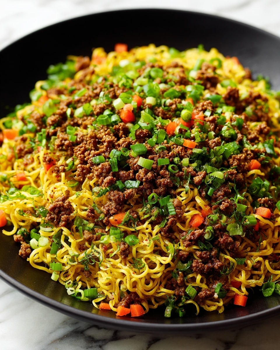 Ground Beef Ramen Skillet Recipe