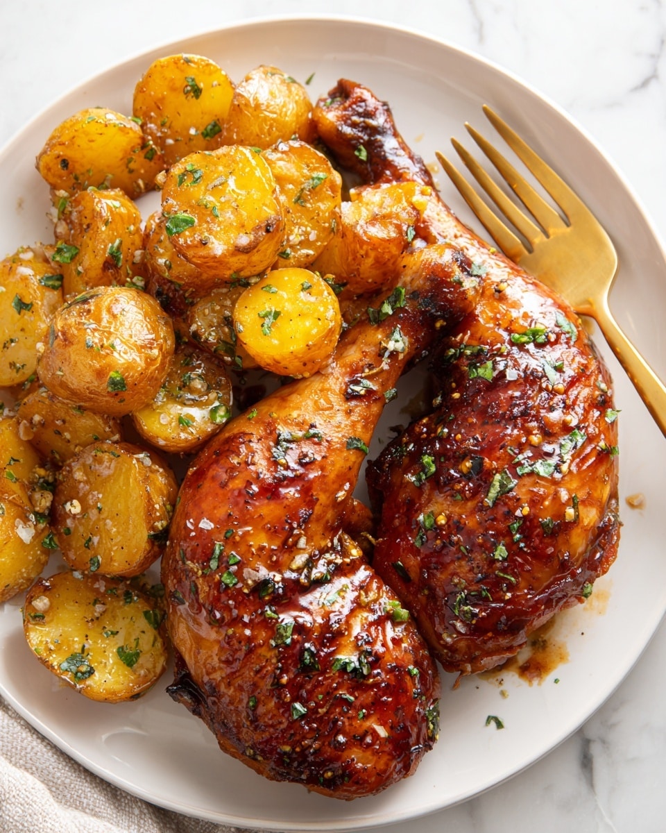 Roasted Chicken and Potatoes with Garlic Sauce Recipe