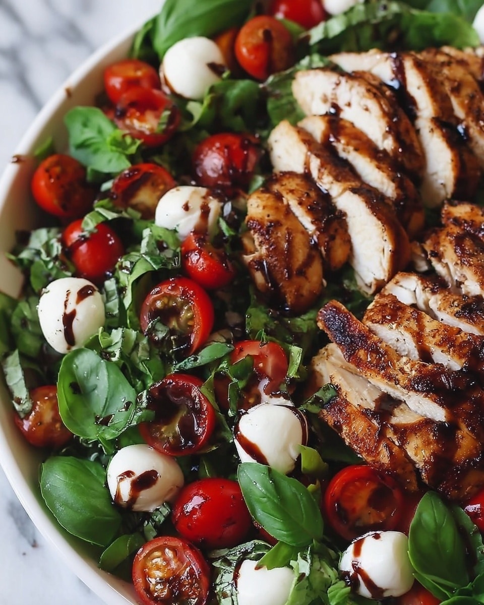 Balsamic Chicken Caprese Salad Recipe - Recipe Image