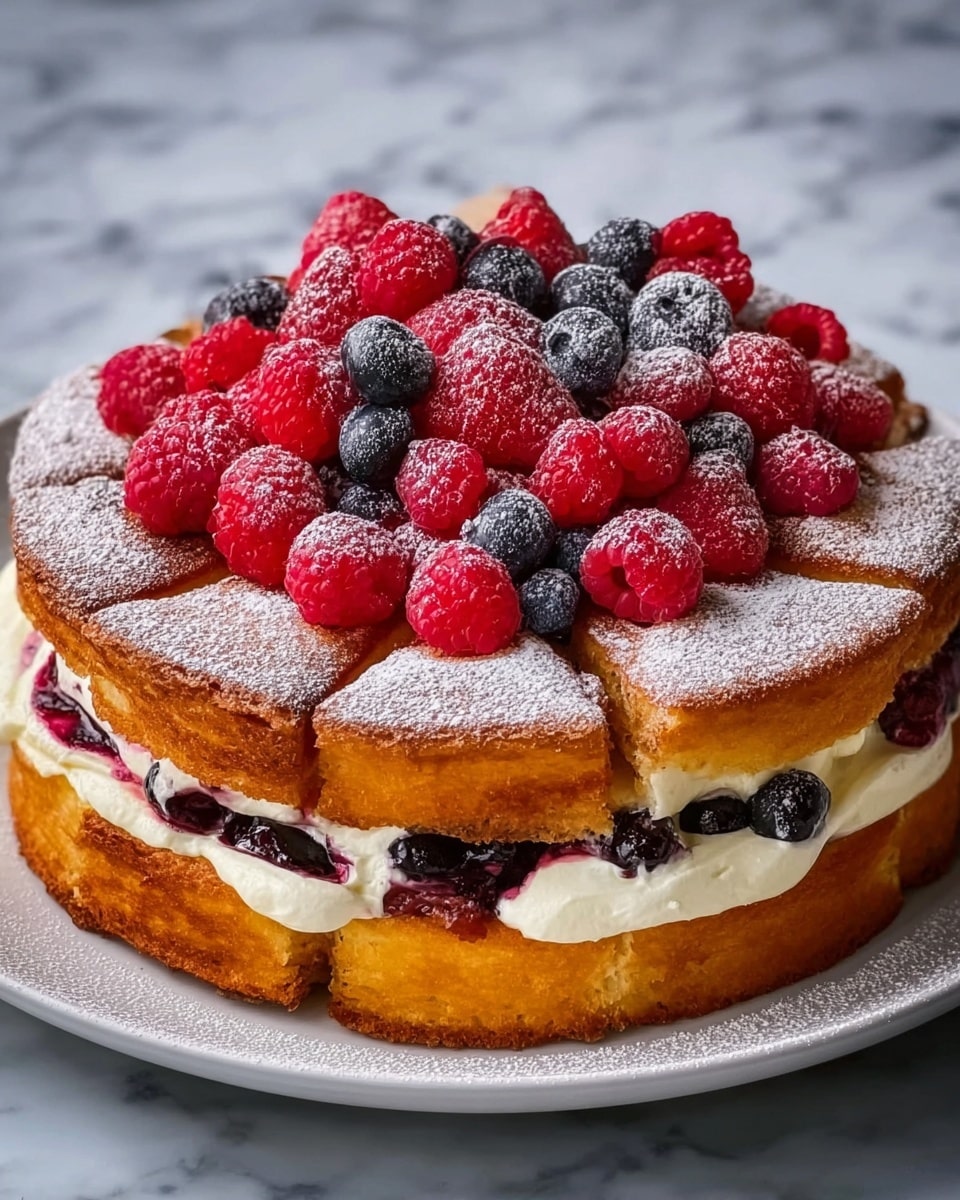 Pancake Cake with Pastry and Berry Fruit Recipe - Recipe Image