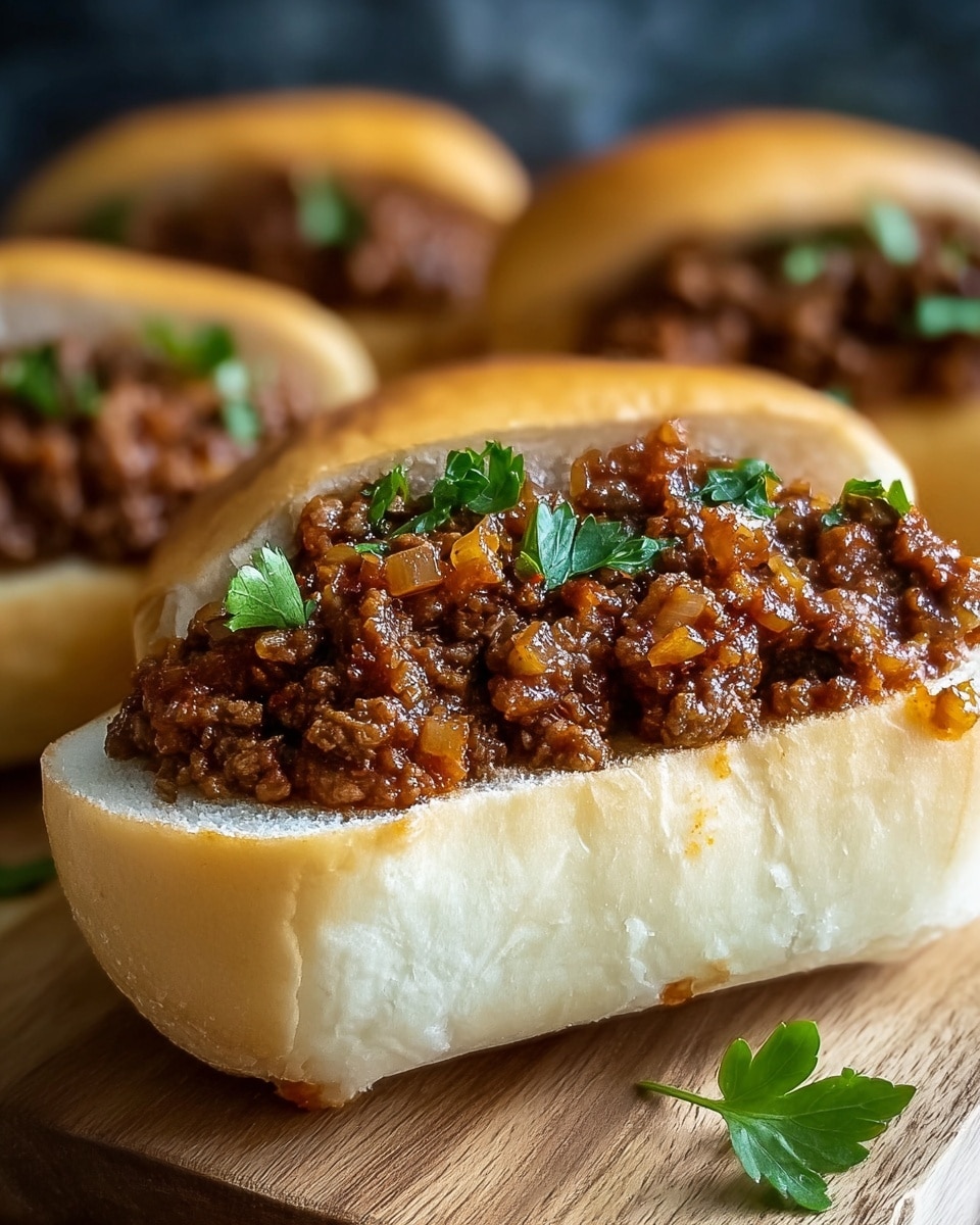 Italian Garlic Bread Sloppy Joes Recipe - Recipe Image