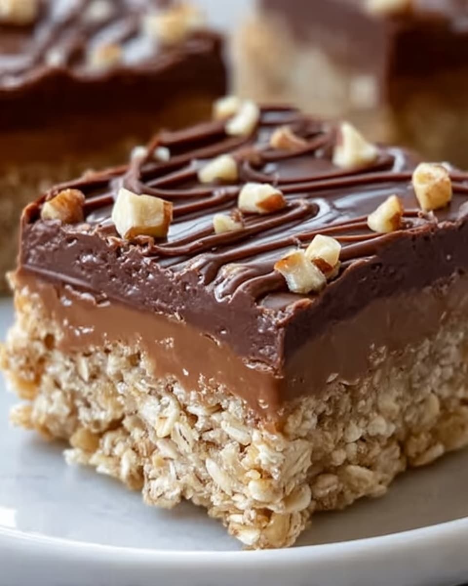 Best No-Bake Chocolate Oatmeal Bars Recipe - Recipe Image