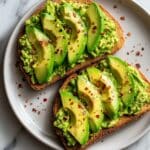 Hot Honey Avocado Halloumi Toast on Sourdough Recipe