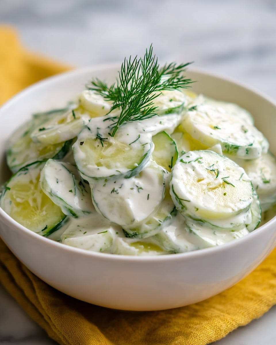 Dad’s Creamy Cucumber Salad Recipe