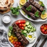 Greek Lamb Souvlaki and Easy Homemade Pita Recipe