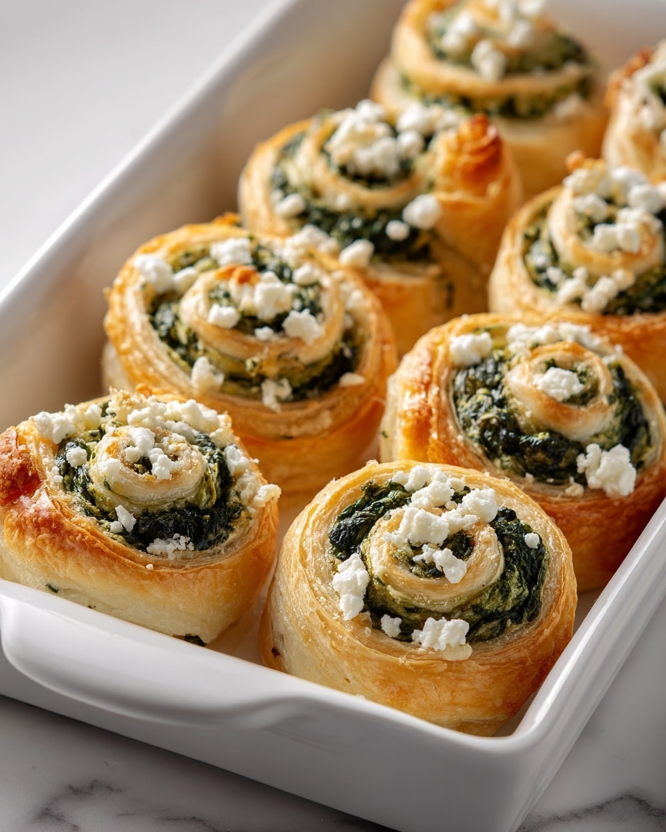 Spinach Feta Puff Pastry Pinwheels Recipe 5 Spinach Feta Puff Pastry Pinwheels Recipe - Recipe Image