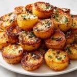 Parmesan Smashed Potatoes with Garlic Dip Recipe