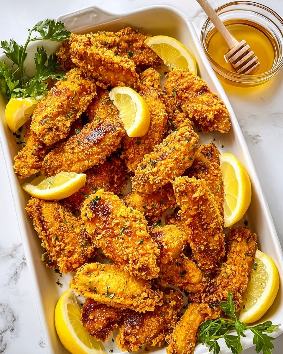Lemon Pepper Chicken Tenders with Honey Butter Sauce Recipe 5 Lemon Pepper Chicken Tenders with Honey Butter Sauce Recipe - Recipe Image