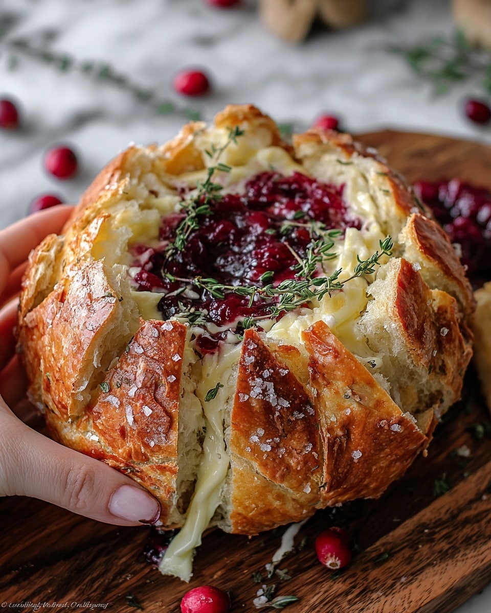 Baked Cranberry Brie Bread Bowl Recipe 5 Baked Cranberry Brie Bread Bowl Recipe - Recipe Image