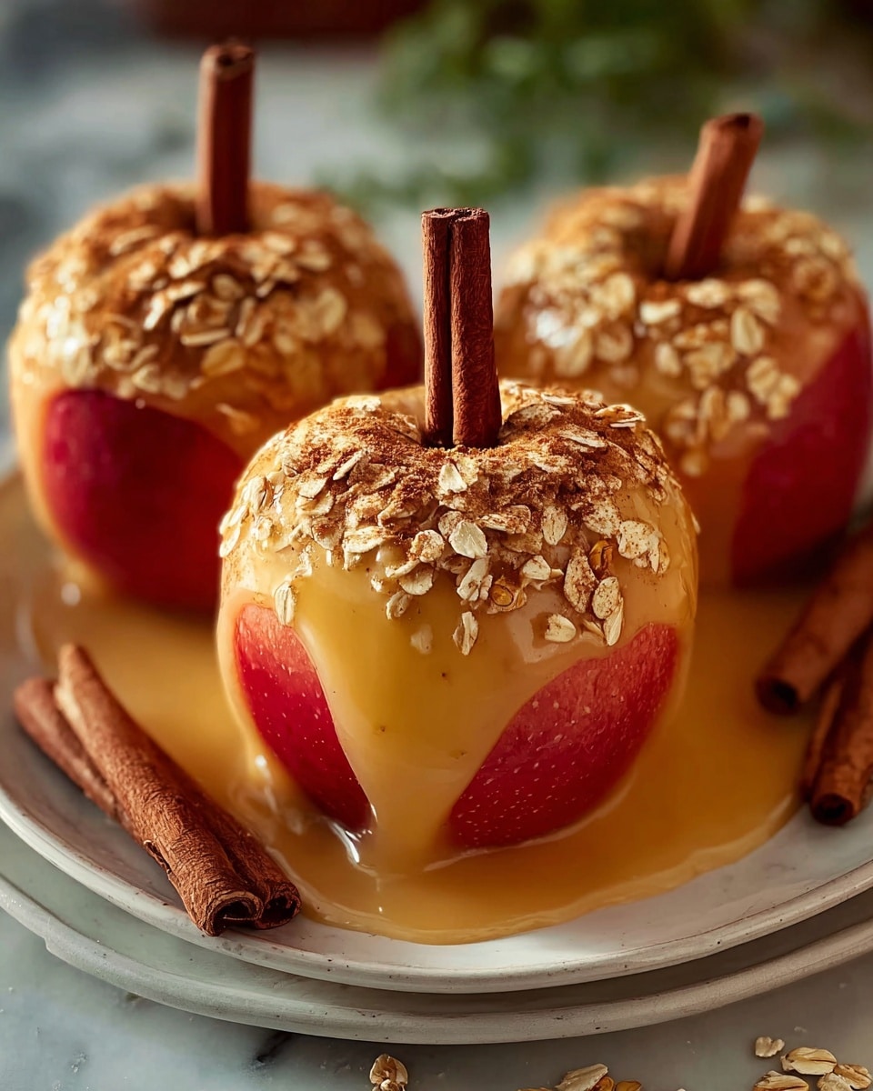 Cinnamon Oatmeal Stuffed Apples with Vanilla Custard Sauce Recipe 5 Cinnamon Oatmeal Stuffed Apples with Vanilla Custard Sauce Recipe - Recipe Image