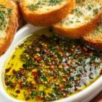 Olive Oil Garlic Herb Dip with Parmesan and Balsamic Glaze Recipe