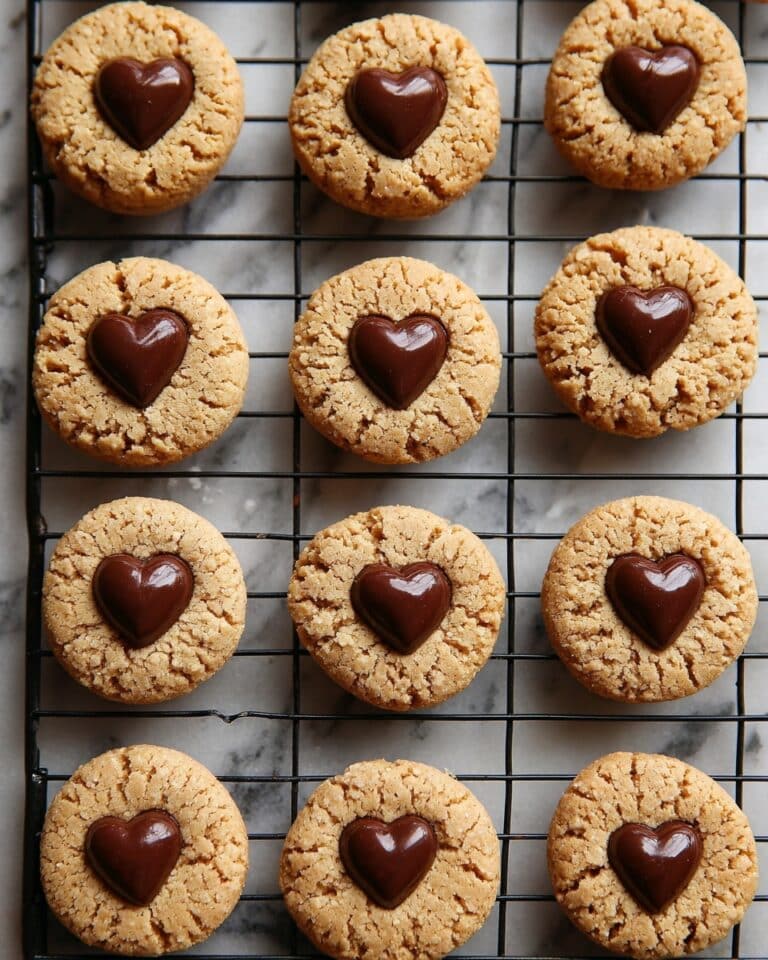 Heart-Shaped Peanut Butter Cookies Recipe