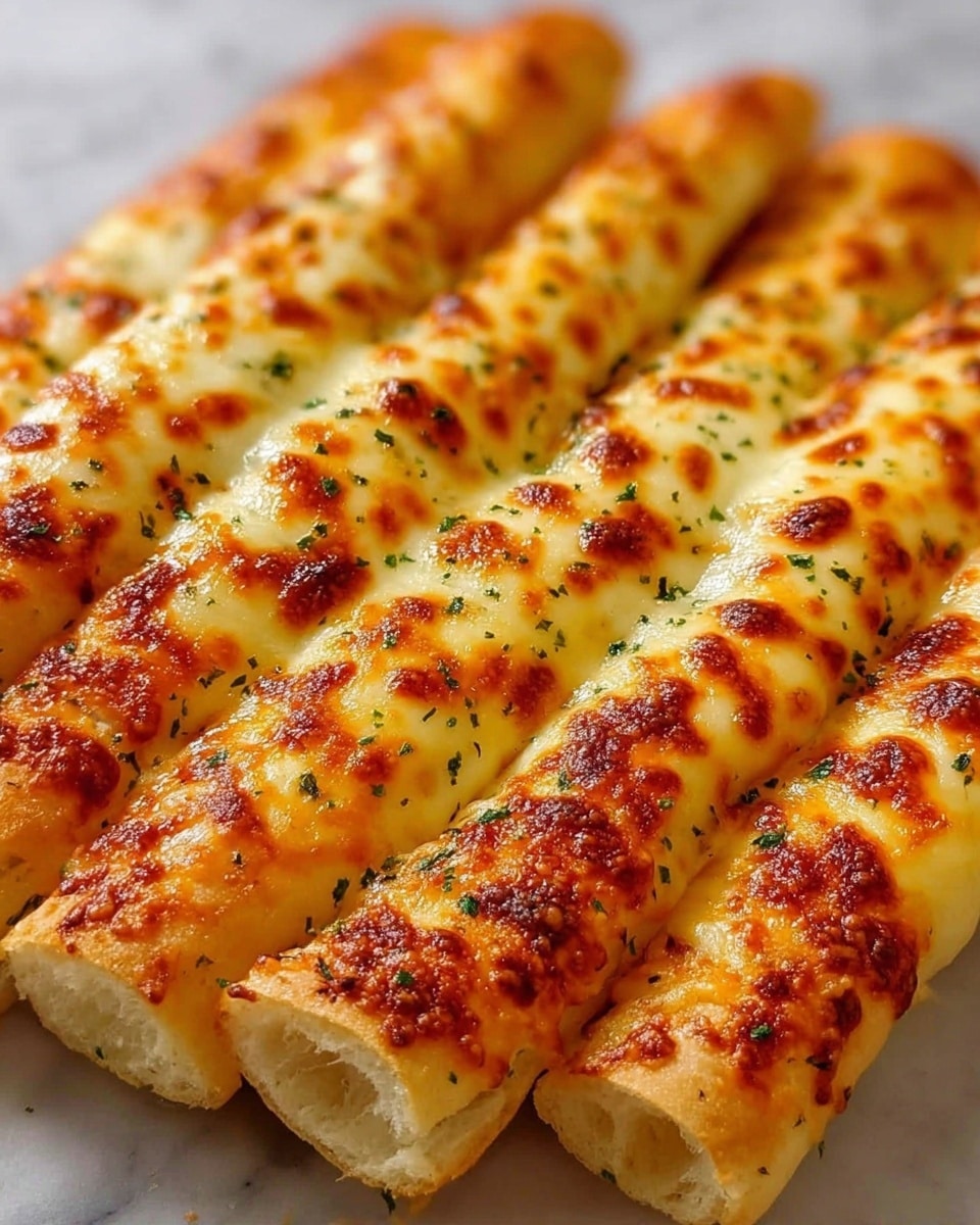 Homemade Cheesy Garlic Breadsticks Recipe - Recipe Image
