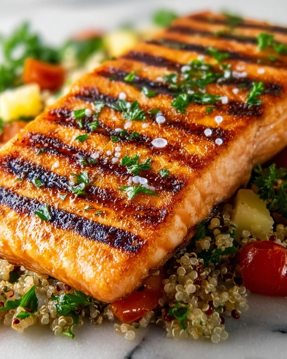 Grilled Salmon with Quinoa Salad Recipe - Recipe Image