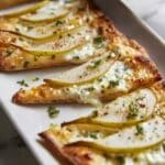 Pear and Gorgonzola Flatbread with Honey and Walnuts Recipe