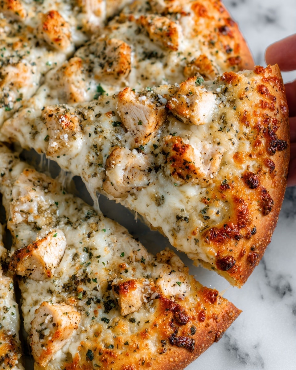Roasted Garlic Chicken and Herb Pizza Recipe 5 Roasted Garlic Chicken and Herb Pizza Recipe - Recipe Image