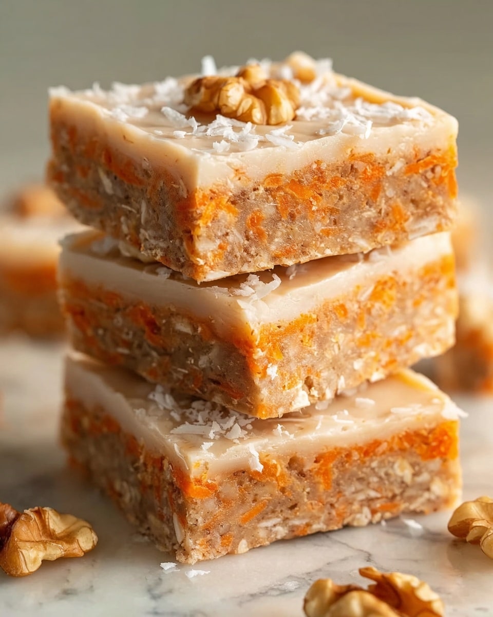Healthy No-Bake Carrot Cake Breakfast Bars Recipe - Recipe Image