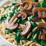 Mushroom and Spinach Orzo Recipe