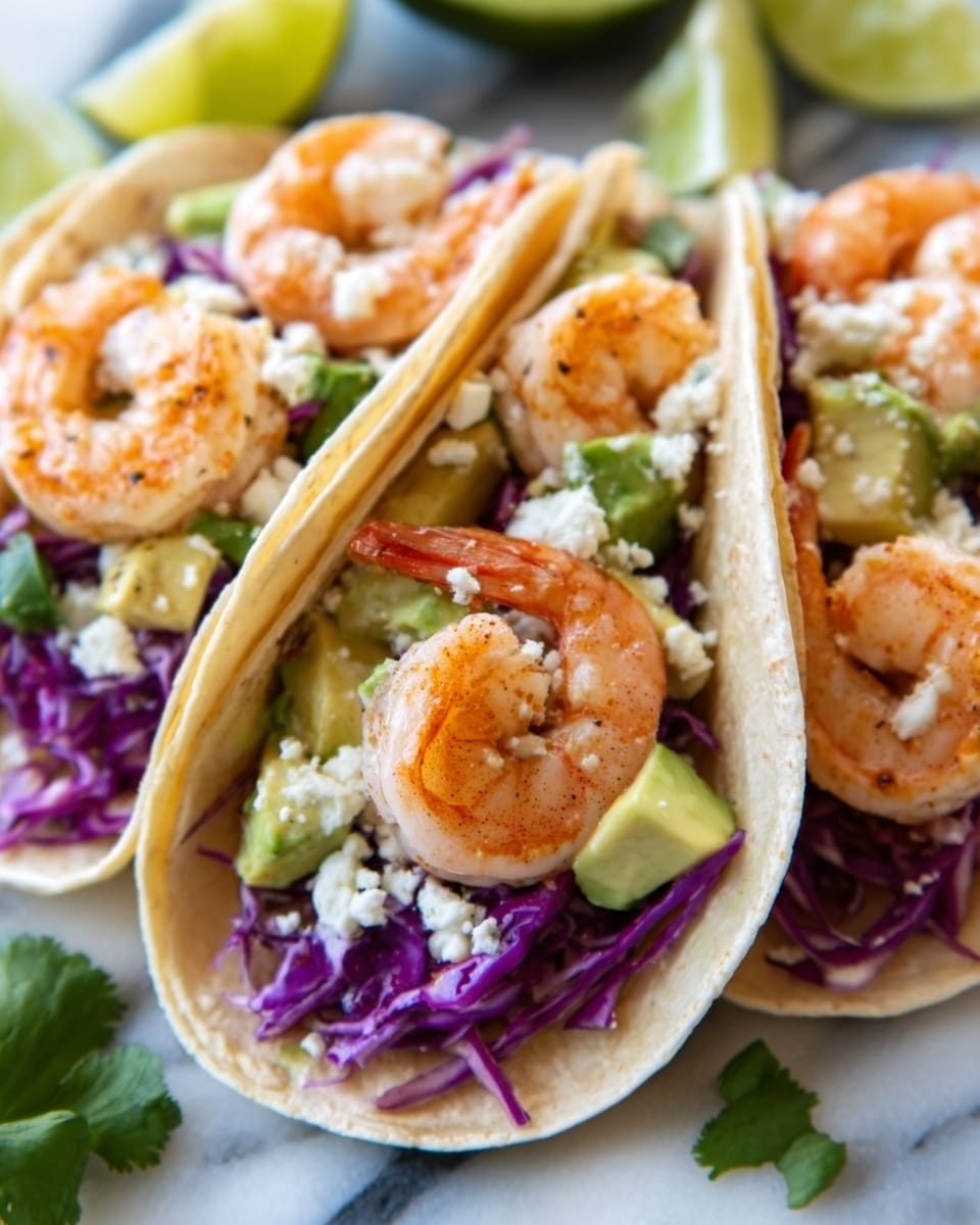 Spicy Cajun Shrimp Tacos with Cabbage, Avocado, and Lime Recipe 6 Spicy Cajun Shrimp Tacos with Cabbage, Avocado, and Lime Recipe - Recipe Image