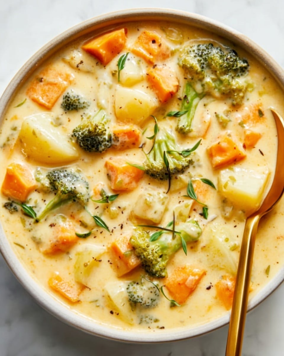 Broccoli Potato Cheese Soup Recipe