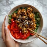 Crispy Baked Peanut Tofu Bowls Recipe