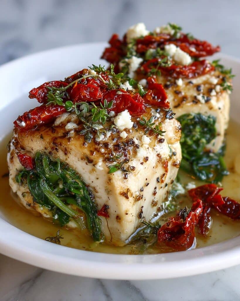 Rolled Up Chicken with Feta, Spinach, and Sun-Dried Tomatoes Recipe