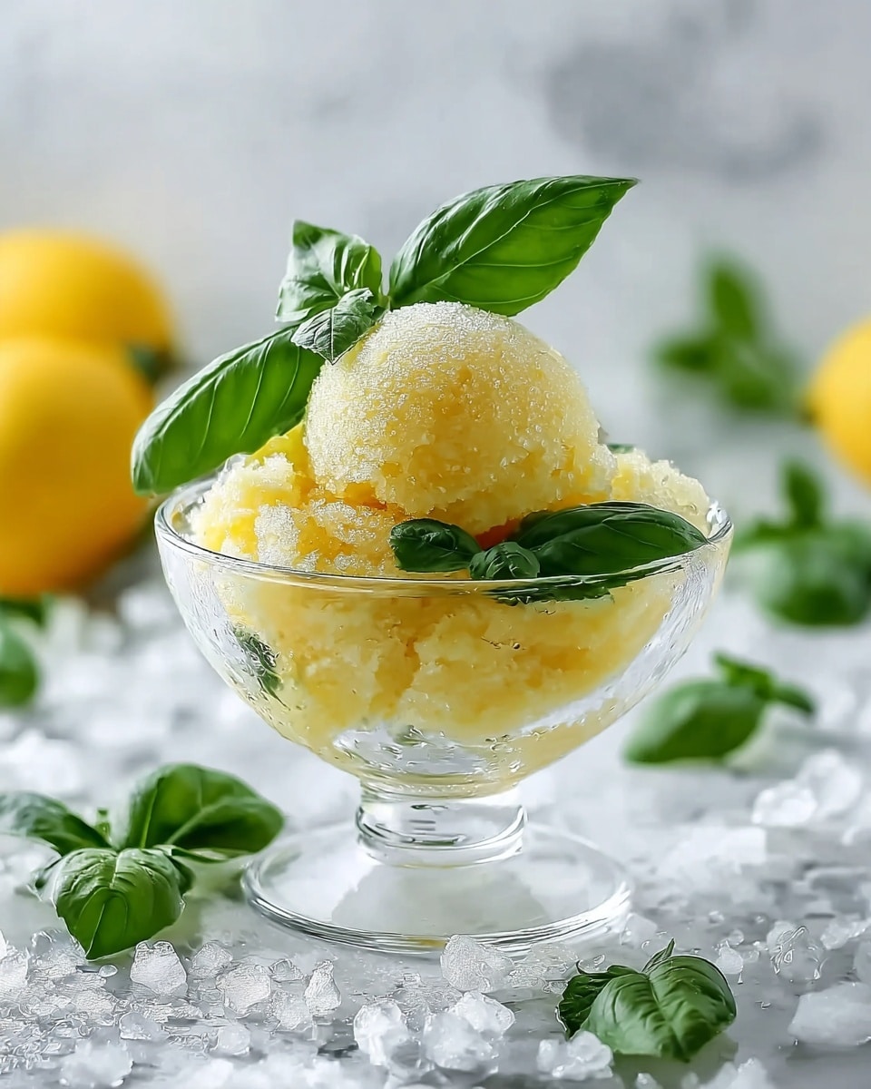 Lemon and Basil Granita Recipe - Recipe Image