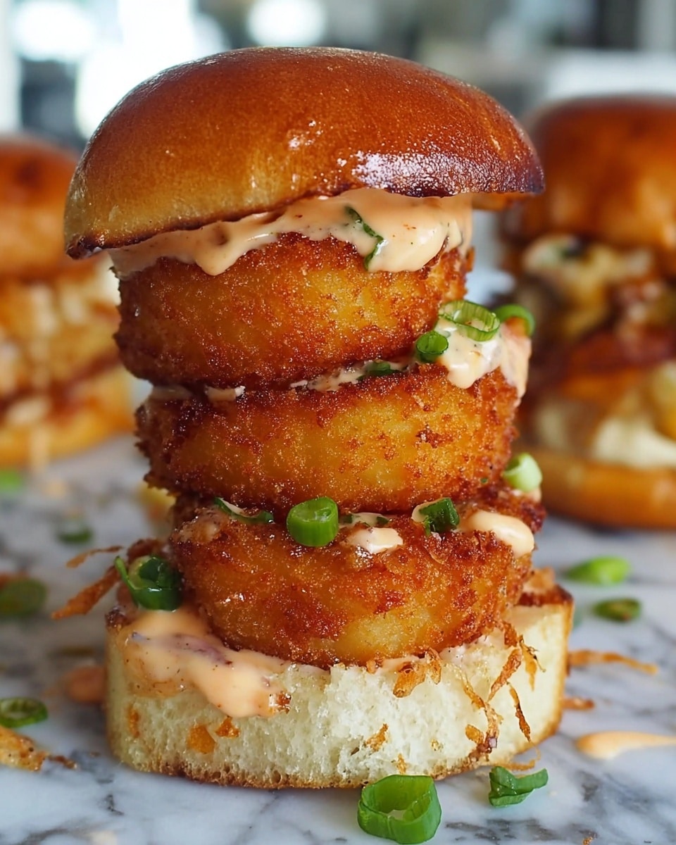 Buffalo Blue Crispy Tot Sliders Recipe - Recipe Image