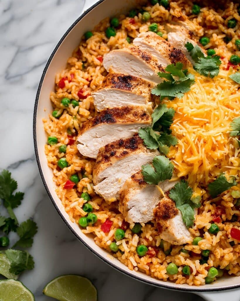 Cheesy Arroz Con Pollo (Cheesy Chicken and Rice) Recipe