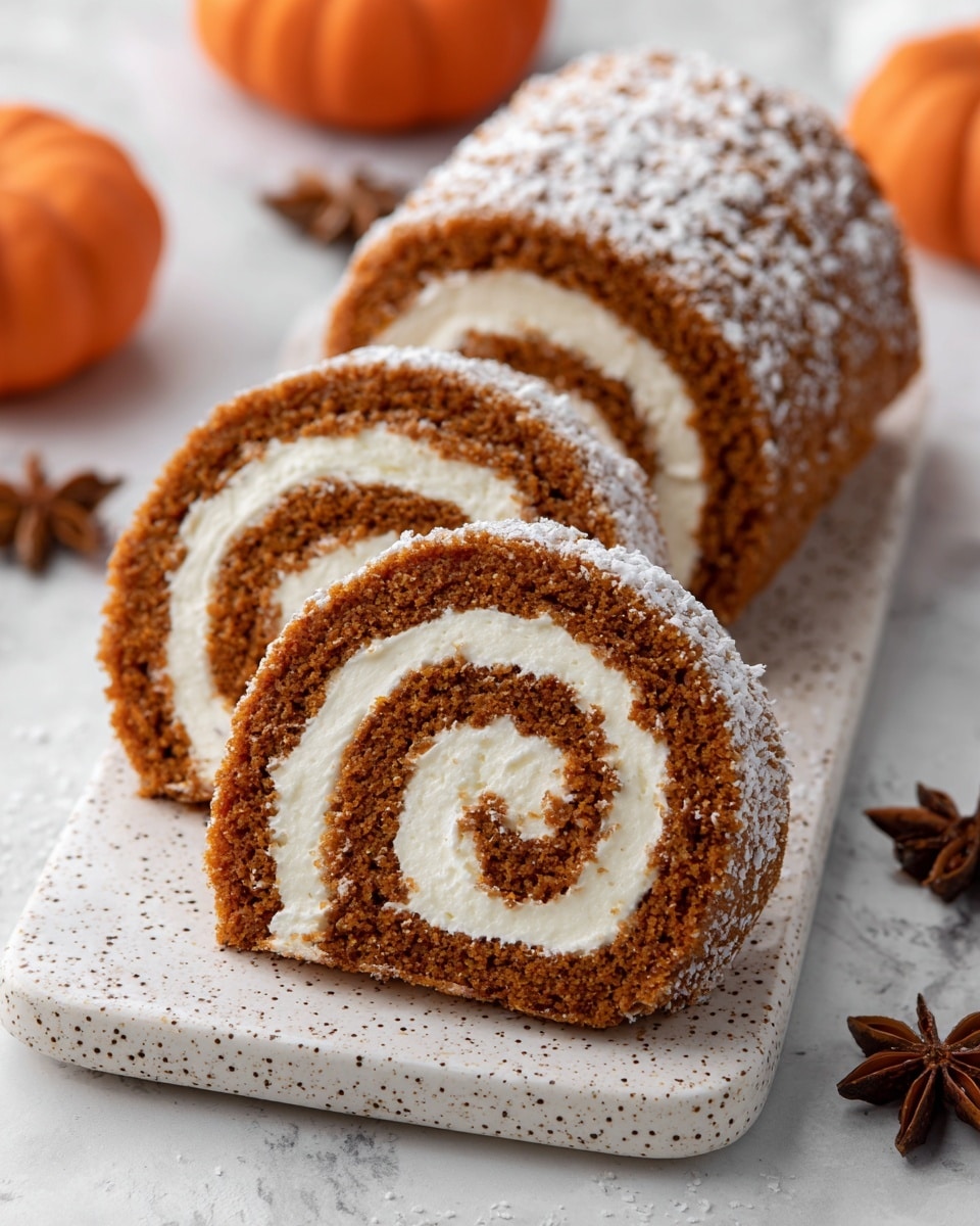 Classic Pumpkin Roll with Cream Cheese Filling Recipe - Recipe Image